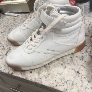 Michael Kors Cream High-Top Sneakers